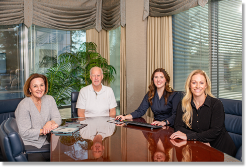 Team meeting with clients